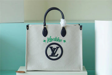 Top Quality Onthego GM Monogram Giant And Raffia White/ Black For Women,  Shoulder And Crossbody Bags 41cm/16.1in Top QualityÂ 