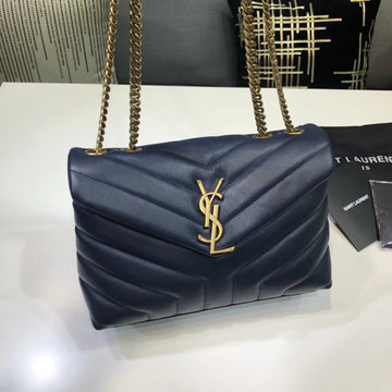 Top Quality Loulou Small Chain Bag In MatelassÃ© "Y" Blue For Women 9.8in/23cm YSL 494699DV7274147