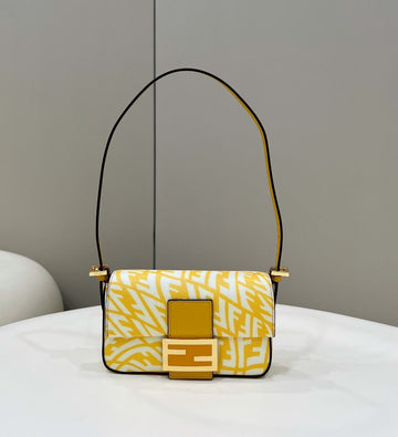 Top QualityTop Quality Mini Baguatte 1997 Yellow Glazed Bag For Woman 19.5cm/7.5in