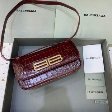 Top Quality Gossip Small Shoulder Bag Dark Red, For Women,  Bags 9.1in/23cm