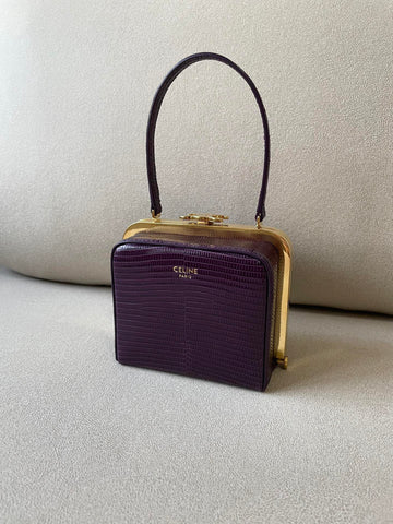 Top Quality Triomphe MinauTop Qualityere In Lizard Violet For Women 4in/10cm