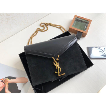 YSSL Cassandra Medium Chain Bag Black For Women 8in/22cm YSLÂ 5327500SX0W1000