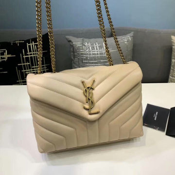Top Quality Loulou Small Chain Bag In MatelassÃ© "Y" Beige For Women 9.8in/23cm YSL 494699DV7272721