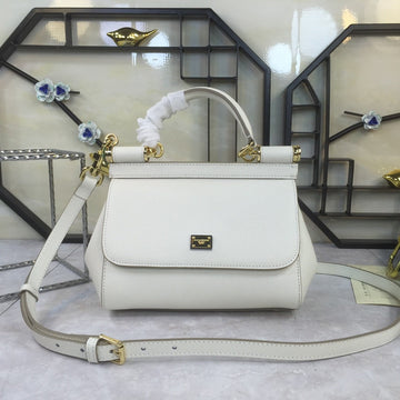 Top Quality Medium Sicily Handbag In Dauphine White For Women 10.2in/26cm Top Quality Top Quality4347A100180001