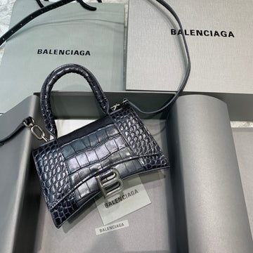 Top Quality Hourglass XS Handbag In Dark Grey, For Women,  Bags 7.4in/19cm 5935461LR6Y1309