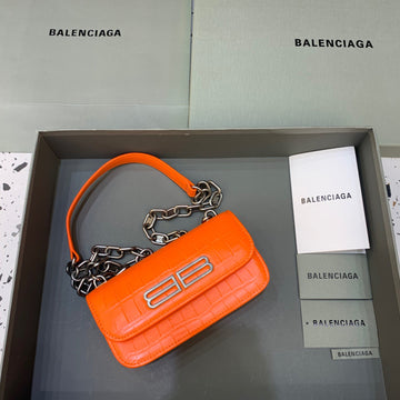 Top Quality Gossip Small On Chain Shoulder Bag Orange, For Women,  Bags 7.4in/19cm