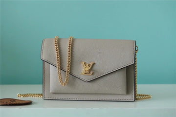 Top Quality Mylockme Chain Pochette Grey For Women,  Shoulder and Crossbody Bags 7.5in/19cm Top QualityÂ 