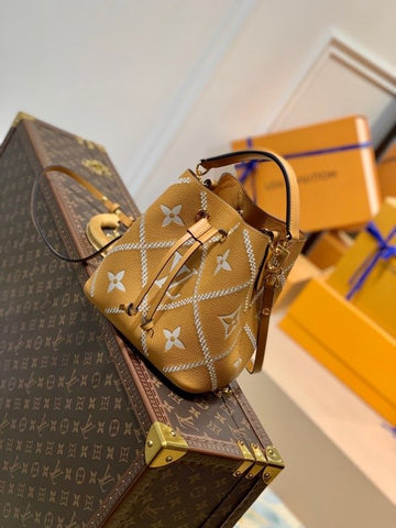 Top Quality NeoNoe MM Bucket Bag Monogram Empreinte Arizona Brown For Women, WomenÂs Handbags, Shoulder Bags 10.2in/26cm Top Quality M46029