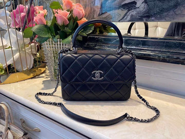 CHL Classic Top Qualityap Bag Medal Hardware Black For Women 9.8in/25cm