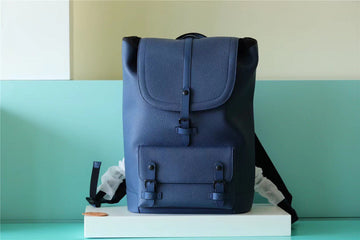 Top Quality Christopher Slim Backpack Blue Taurillon For Men, Bags 42cm Top Quality M58644