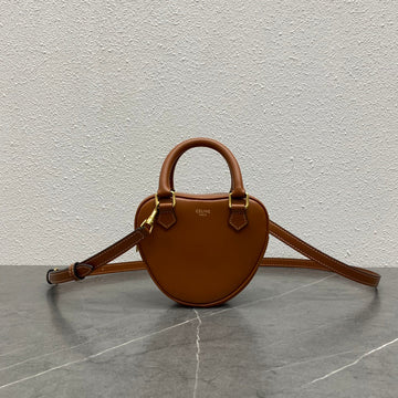Top Quality MeTop Qualityum Heart Bag Brown For Women 6in/14.5cm 198223DUA.04LU