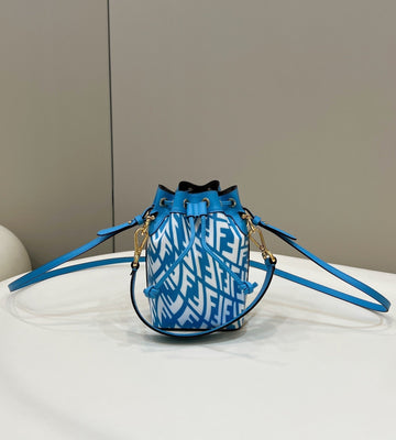 Top QualityTop Quality Mon Tresor Bag Blue For Women, Women’s Handbags, Shoulder And Crossbody Bags 7.1in/18cm FF 8BS010