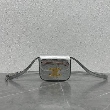 Top Quality Teen Triomphe Bag Silver For Women 7in/19cm