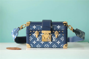 Top Quality Petite Malle Jacquard Since 1854 Blue For Women, WomenÂs Handbags, Shoulder Bags And Crossbody Bags 7.5in/19cm Top QualityÂ 