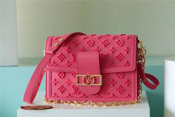 Top Quality Mini Dauphine Monogram Fluo Pink For Women,  Shoulder And Crossbody Bags 9.8in/25cm Top Quality M20747