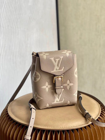 Top Quality Tiny Backpack Monogram Empreinte Tourterelle Beige For Women, WoBags 19cm Top Quality M80738