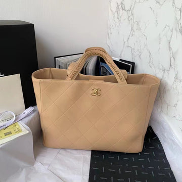 CHLShopping Bag Beige For Women, Women’s Bags 14in/37cm