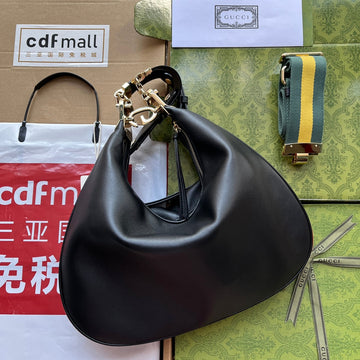 gg Atache Large Shoulder Bag Black For Women, Women’s Bags 13.8in/35cm ggâ â702823 UXWBG 1037