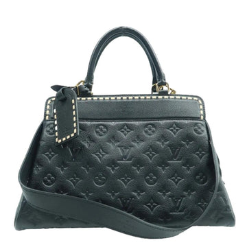 LOUIS VUITTON Vosges MM Empreinte Leather Shoulder Bag Black