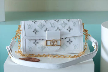 Top Quality Dauphine East West Monogram White For Women,  Shoulder and Crossbody Bags 9.6in/24.5cm Top Quality M20739