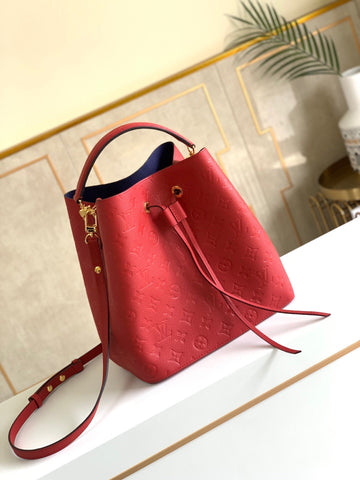 Top Quality NeoNoe MM Bucket Bag Monogram Empreinte Red For Women, WomenÂs Bags, Shoulder Bags 10.2in/26cm Top Quality