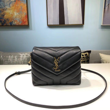 Top Quality Loulou Mini Shoulder Bag Black For Women 7in/18cm YSL