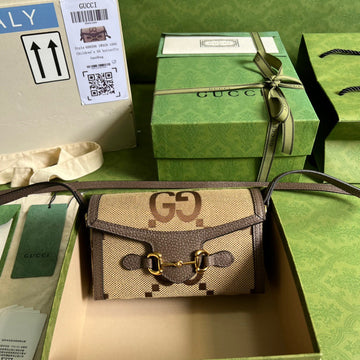 gg Horsebit 1955 Mini Bag Brown For Women, Women’s Bags 7.1in/18cm gg ââ