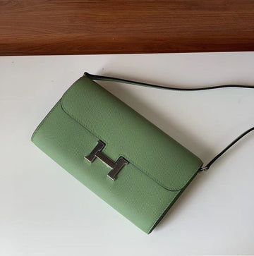 Top Quality Constance Epsom Long To Go Wallet Light Green For Women, Wallet 8.1in/21cm