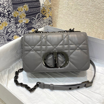 Top Quality Mini Caro Bag Gray Padded Macrocannage, Gray, For Women WomenÂs Handbags, Crossbody Bags, 20cm CD
