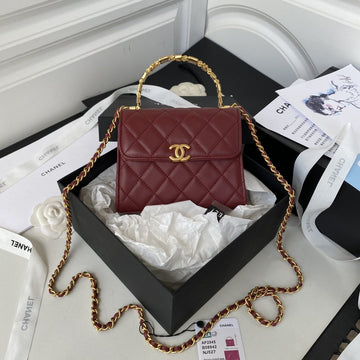 CHL Clutch With Chain Gold Hardware Red For Women Handbags, Shoulder Bags 5.7in/14.5cm