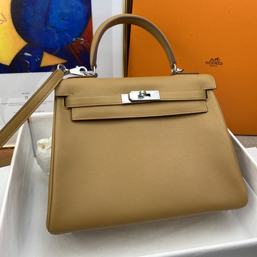 Top Quality Kelly 28 Evercolor Gold Bag For Women, Handbags, Shoulder Bags 11in/28cm