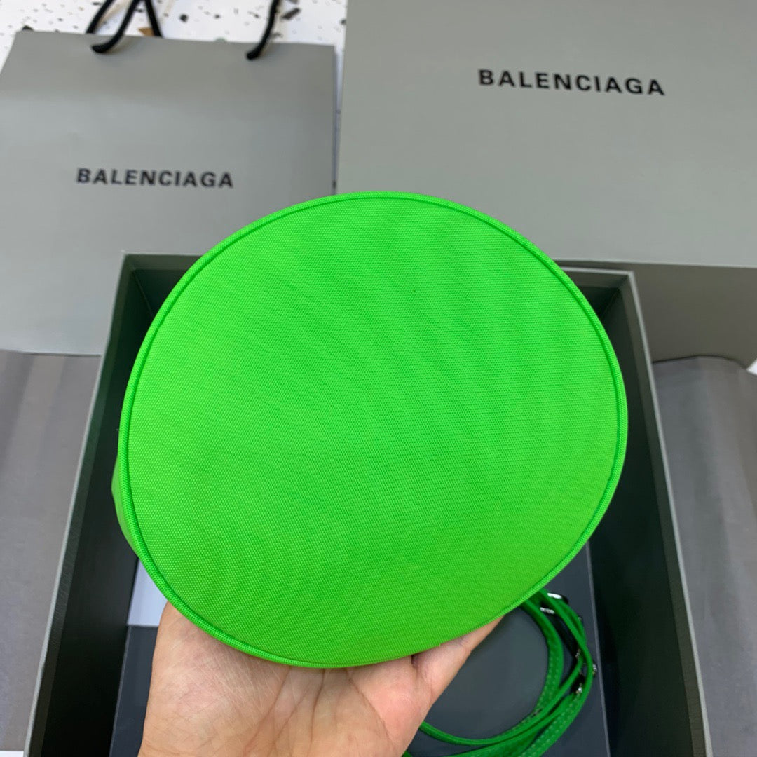 Balen Le Cagole MeTop Qualityum Bucket Bag In Green, For Women,  Bags 11.8in/30cm