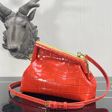 Top QualityTop Quality Top QualityTop Qualityrst Small Orange Crocodile Bag For Woman 26cm/10in