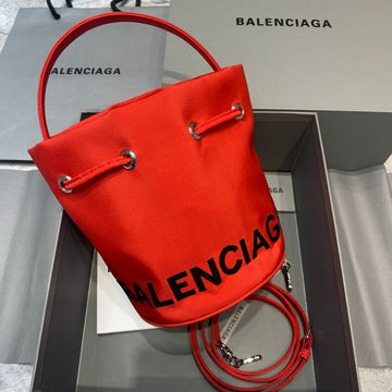 Balen Le Cagole MeTop Qualityum Bucket Bag In Red, For Women,  Bags 11.8in/30cm