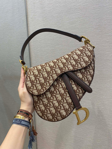 Top Quality Saddle Bag Brown For Women 10in/26cm CD