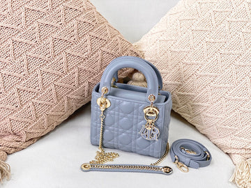 Top Quality Mini Lady Bag Blue For Women 6.5in/17cm CD M0505SLOI