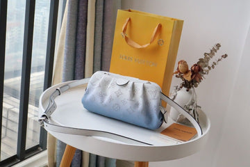 Top Quality Scala Mini Pouch Mahina GraTop Qualityent Blue For Women, WomenÂs Bags, Shoulder And Crossbody Bags 9.1in/23cm Top Quality M80497