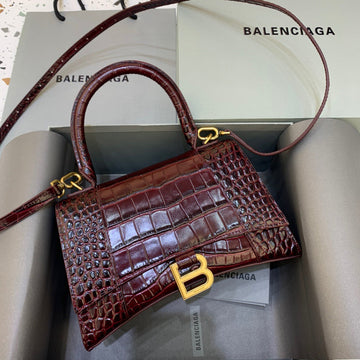 Top Quality Hourglass Small Handbag In Dark Red, For Women,  Bags 9in/23cm