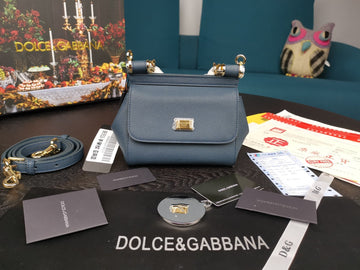 Top Quality Small Sicily Bag In Dauphine Blue For Women 7.5in/19cm Top Quality