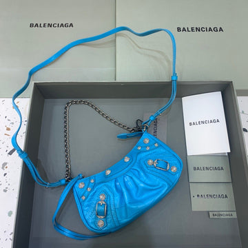 Top Quality Le Cagole Mini Bag With Chain Blue, For Women,  Bags 8.2in/21cm 69581423EJY4624