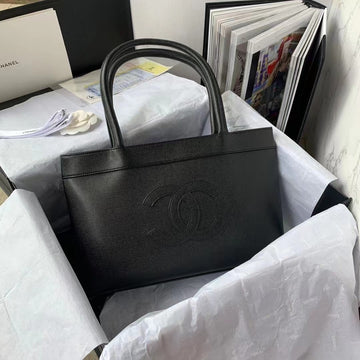 CHL CHLOpen Tote Caviar East West Black For Women Bags 14.5in/36.9cm
