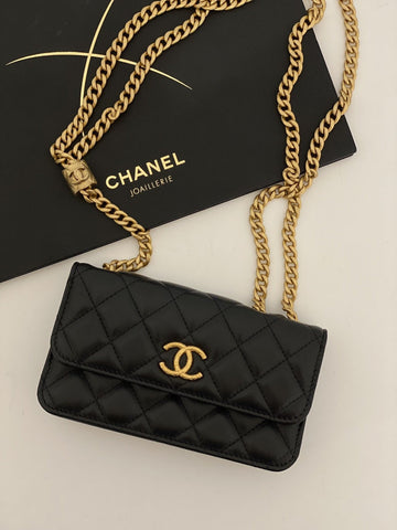 CHLWallet With Strap Black For Women, Women’s Bags 6.7in/17cm