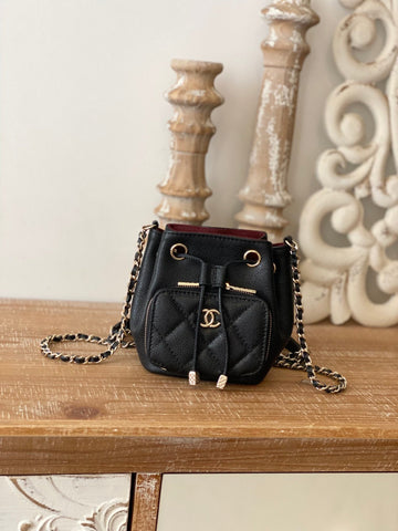 CHLMini Bucket Bag With Strap Black For Women Bags 4.9in/12.5cm