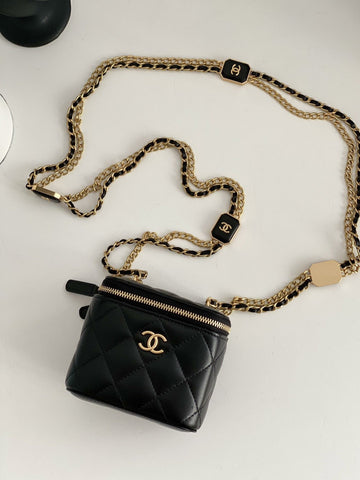 CHLSmall Vanity With Chain Black For Women Bags 4.3in/11cm