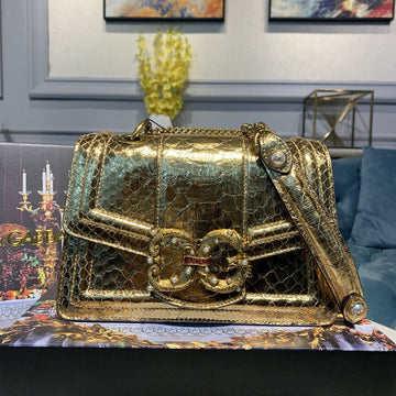 Top Quality Medium Top Quality Bag In Printed Solid Pattern Gold For Women 9in/23cm Top Quality