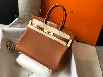 Top Quality Birkin Brown For Women Gold Toned Hardware 11.8in/30cm