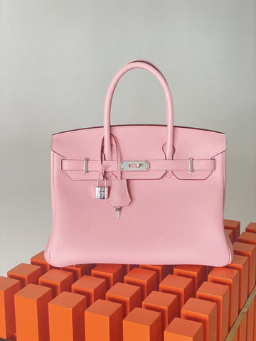 Top Quality Birkin Nata Swift Pink For Women SiTop Qualityer Toned Hardware 11.8in/30cm
