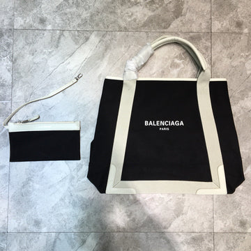 Top Quality Navy MeTop Qualityum Cabas Tote Bag In White, For Women,  Bags 14.1in/36cm