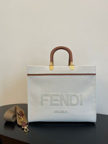FI Sunshine MeTop Qualityum Tote Bag Light Grey Canvas For Women, Bags, Shoulder Bags 13.8in/35cm FF 8BH386