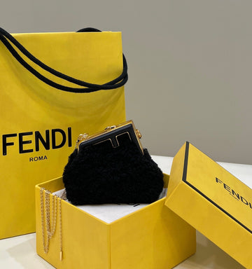 Top QualityTop Quality Top QualityTop Qualityrst Mini Black Mink Bag For Woman 11.5cm/4in